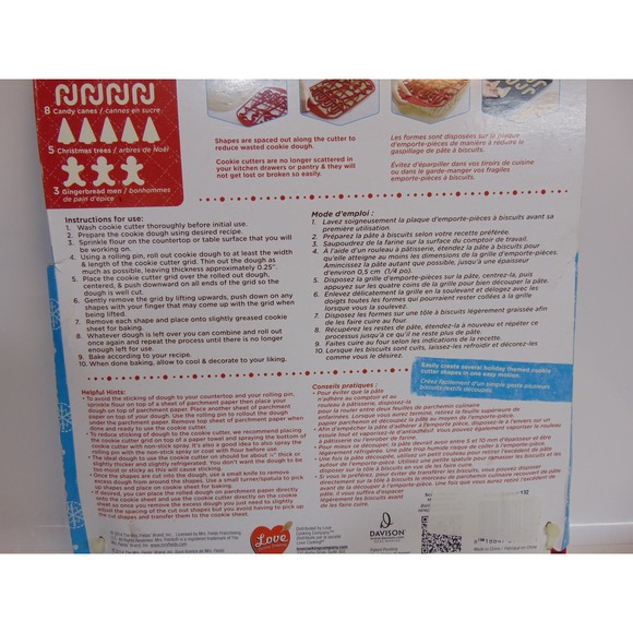 Christmas Cookie Cutters Cuttables Mrs. Fields Candy Cane Tree & Gingerbread 16 - Picture 5 of 6